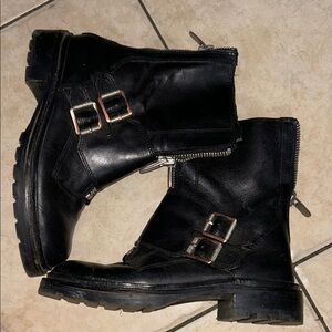 Calvin Klein Black Combat Boots